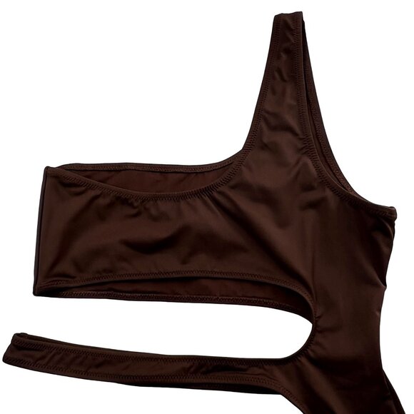 SKIMS Swim One Shoulder Monokini Coca Womens Large - Picture 6 of 12